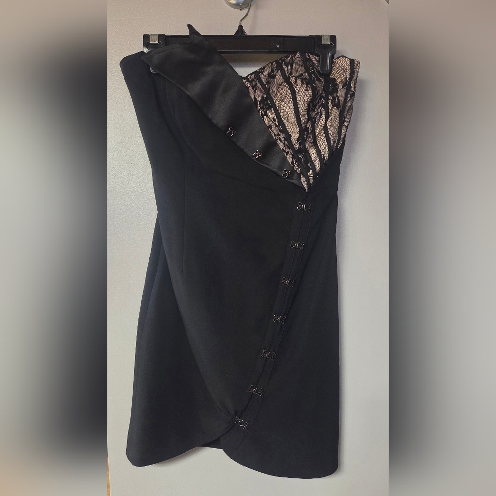 L.A.M.B. By Gwen Stefani Black Lace Women's Cocktail Dress 4